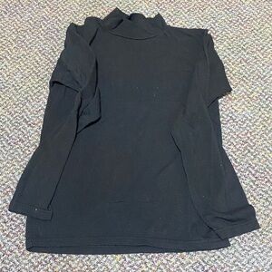 Black Turtleneck Long Sleeve Top